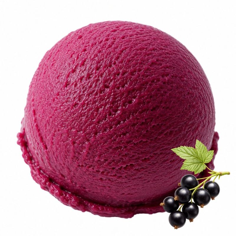Kugel Eis Cassis-Sorbet aus schwarzer Johannisbeere